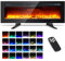 Caminetto Elettrico 3D da Parete, 60 (152 cm), Riscaldamento, 12 Modalità LED Effetto Fiamma, Stufa a Caminetto da 900/1800 W, Installazione a Parete o Incasso, Funzione App, Telecomando, Nero