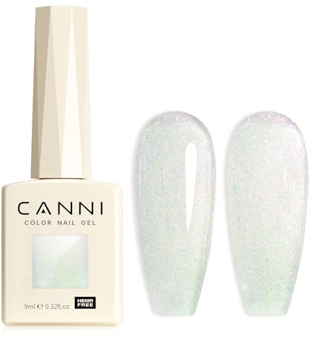 CANNI UV Gel Nagellack Glitzer Nagellack Gel Nail Polish Farbgel für Gelnägel UV Lack Soak Off gellack für UV Lampe 8065