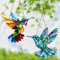 SPHERETRON Kolibri-sonnenfänger Sonnenfänger Fenster 2 Stück Fensterdeko Sonnenfänger Basteln Suncatcher Fensterdeko Hängend Acryl Kolibrianhänger Deko Für Ummauerte Gärten und Schlafzimmer