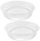 Hintyne Bird Bath Plastic 2 PCS Plastic Round Bird Feeder Water Bowl, Wild Birds Seed Feeding Station Tray Bird Bath Bowl, Garden Bird Water Dish Round Birdbath