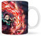 ZOXXIE Demon Slayer Tasse à café imprimée Anime Blanc Céramique Tasse à lait Anime Imprimé Anime 330 ml pour offrir et offrir (rouge)