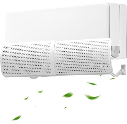Universal Windabweiser für Wand-Klimaanlage aus ABS - Fallschutzsystem, 39-72 cm verstellbar, Luftdiffusor für Kinderzimmer, Büros und historische Häuser