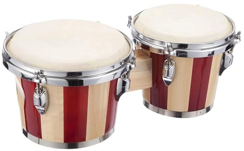 Zunetsutock Professionell trähandtrumma - trumma bongo, bongotrumma för - 6 tum och 7 tum bongos för vuxna nybörjare, lättanvända instrument