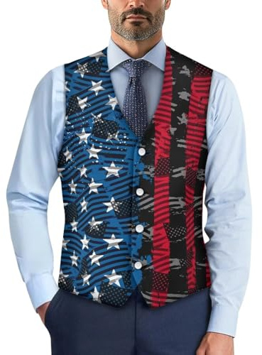 Suhoaziia Herren Casual Anzug Weste Leichte Business Formal Kleid Anzug V-Ausschnitt Weste Weste für Party Hochzeit Smoking