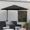 Brokky 42003249 Wall-mounted Garden Parasol with LEDs Black 248 cm Parasol-Parasol Umbrella for Outdoor,Garden,Patio-Sun Shade Canopy,UV Protection