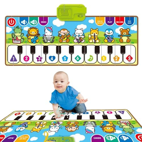 Klaviermatte mit Musik, elektrisches Klavierteppich für junge Kinder, sensorischer Teppich, lehrreich und spielerisch, Tanz mit Musik, Spielzeug für Kindergarten, Vorschule und Schüler