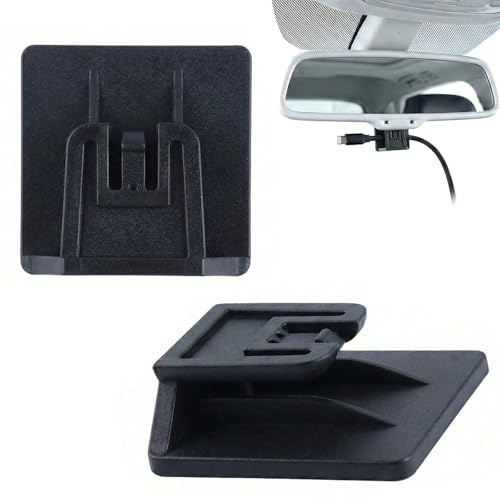 NiceNaiils 2 Pezzi Supporto Compatibile con Dispositivo Telepass Slim, Compatibile con MooneyGo – Clip Adesiva per Auto(Nero)