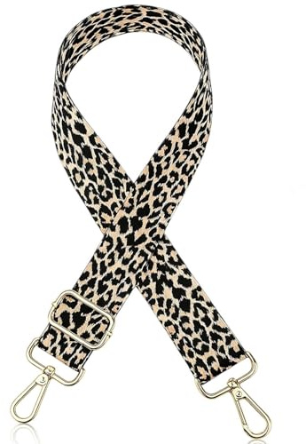 MOPZIJA Leopard Breiter Taschengurt Verstellbarer Schultergurt,Taschenriemen,Taschengurte Zum Wechseln,Schulterriemen Für Taschen, Gurt Für Umhängetasche, Stilvolles Accessoire Für Damen Und Mädchen
