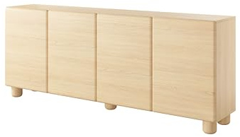 3E 3xE living.com Kommode, Vicenza-Eiche, 199,7 x 80,2 x 38 cm