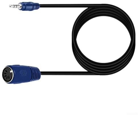 Per cavo adattatore MIDI, connettore audio da 5 pin DIN a 3,5 mm per connettore Midi DIN maschio a femmina audio per apparecchiature di produzione musicale musicisti (1,5 metri)
