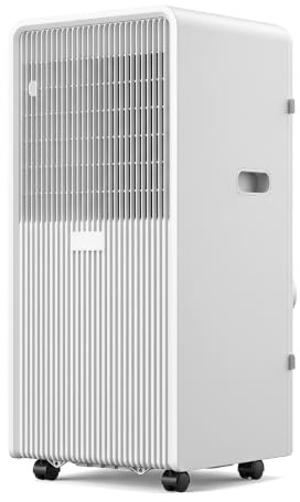 Climatiseur portable jusqu'à 300 pi², unité AC silencieuse avec ventilateur rafraîchissant et déshumidificateur, minuterie 24H et télécommande, installation facile pour la chambre à coucher