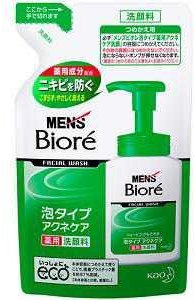 Biore Japan - Men's Biore foam type medicinal Akunekea cleansing refill 130ml