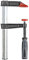 kwb Profi Schraub-Zwinge mit 2-Komponentengriff 80x200, Spann-Weite 200 mm, Spanntiefe 80 mm, Spannbacken aus Temperguss-Stahl, Schraubzwenge mit Hohlprofilschiene