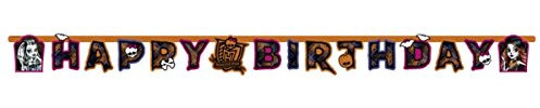 amscan – 997964 – Lichterkette Happy Birthday Monster High Cemetery – 180 x 15 cm