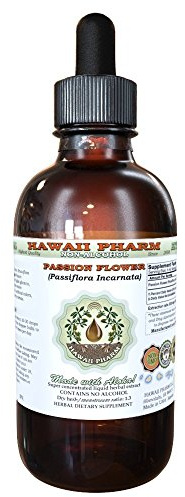 Hawaii Pharm Passion Flower Alcohol-Free Liquid Extract, Professional Grade, Small Batch Crafted Passion Flower (Passiflora Incarnata) Dried Herb Glycerite Natural Herbal Supplement, 2 fl.oz
