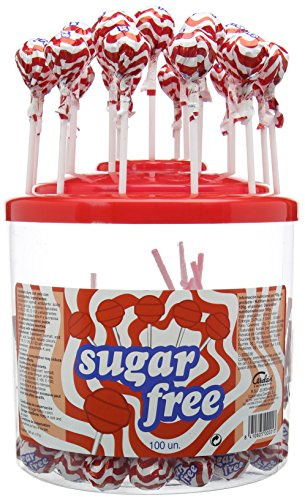 Caramelos Sugar Free Round Ball Lollies, 100-Count