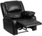 Flash Furniture Harmony Series Leder-Liegestuhl, Schwarz