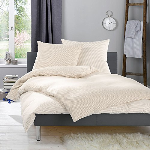 Lorena Feinflanell Bettwäsche Daphne beige