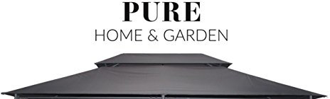 Pure Home & Garden Ersatzdach für Pavillon Elisa Anthrazit, ca. 300 x 600 cm, wasserabweisend mit UV-Schutz 40 Plus