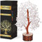 YATHABI Klarer Quarz - Kristallbaum - Edelstein - Weißer Geldbaum - Chakrabaum - Quarzkristall - Kristall Bonsai Baum - Baum des Lebens Dekor - Spiritueller Artikel - Kristallgeschenk - Steinbaum