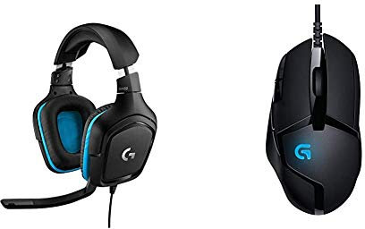 Logitech G402 Hyperion Fury Souris Gamer Filaire, Idéale FPS, PC/Mac - Noire et Logitech G432 Casque Gamer Filaire, USB/Audio Jack 3,5mm, Micro, Poids Léger, PC/Xbox/PS4/Switch - Noir