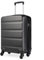 KONO Koffer Trolley Mittelgroß Leicht Hartschalenkoffer aus ABS Reisetasche mit 4 Rollen und TSA Schloss Koffer L 66x45x26cm, 63 Liter, Grau