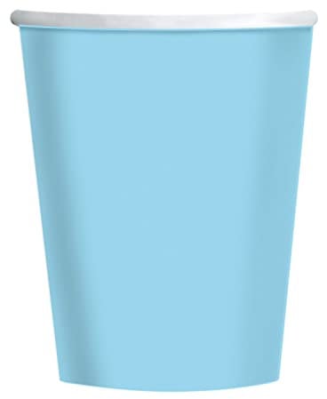 Amscan 9915403-210-66 - Bright Blue Eco-Friendly Recyclable Paper Party Cups - 8 Pack Age 3+