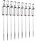 Brochettes de Kebab, Brochettes de Barbecue, Brochettes de Barbecue Réutilisables, Brochettes de Barbecue en Acier Inoxydable Rxtra Long, Bâton D'aiguille de Barbecue en Acier Inoxydable, pour Viande,