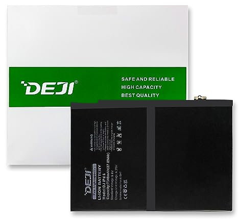 Batteria interna Deji compatibile con iPad 6th, iPad Air 2 [ 3.8V – 7340mAh – 27.89Wh ]
