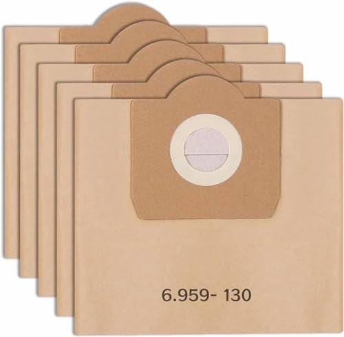 FINEVERNEK 5 Bolsas de Aspiradora para Karcher 6.959-130.0 Bolsas Karcher WD3 WD3 Premium MV3 SE4001 A2201 A2204 A2504 A2554 A2251 A2604 Bolsas de Papel Aspirador Multiusos Kärcher