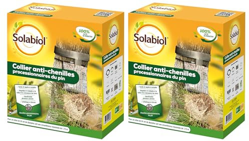 SOLABIOL 2 Pièges À Chenilles Processionnairess Du Pin - 2 Kits Complets - Colliers Réglables & Réutilisables - Installation Rapide - SOCOPROX2