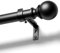 Black Curtain Poles for Eyelet Curtains, 80 to 305 cm Curtain Pole Extendable 25mm Diameter Metal Curtain Rod with Bracket for Bedroom, Dining Room, Living Room or Kitchen
