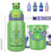 BOCHION Trinkflasche Kinder 450ml, Trinkflasche Kinder Edelstahl Auslaufsicher mit Strohhalm und Nylonschnur, Kinder Trinkflasche Kohlensäure Geeignet & BPA-frei, für Kindergarten Schule (Grün)