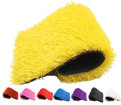 XLIHAWY Kunstrasen, Realistische Rasenlandschaft Kunstrasenmatte, Innen- Und Außenbereich Hunde- Und Haustier- Dekor-Rasenteppich Mit Drainagelöchern Für Garten(Gelb)