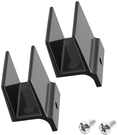 M6209 Sliding Shower Door Bottom Track, 1/2-inch Channel, Suitable for 7/16-inch Thick Shower Glass Doors, (Black, 2 Pack)