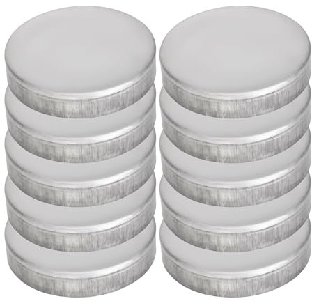 MFAOSHI Runde Pfostenkappe, Galvanisiertes Eisen, 10 X Geländerkappe Für Zaunpfosten, Schutzabdeckung Der Spitze des Zauns,Silber,140mm