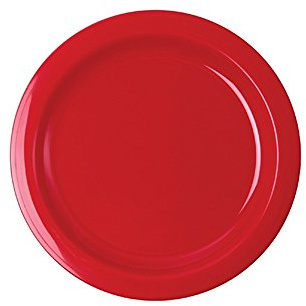 WACA 6066 Speisenteller Kunststoffteller Dm 215 mm, Farbe:rot