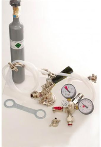 Zubehörpaket 1 mit Kombi Fitting, 10mm Bierschlauch und 0,5 kg CO2 Flasche
