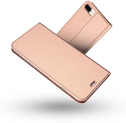 RADOO iPhone 8 Plus Hülle,iPhone 7 Plus Hülle, Premium PU Leder Handyhülle Brieftasche-Stil Magnetisch Klapphülle Etui Brieftasche Hülle Schutzhülle Tasche für Apple iPhone 7/8 Plus 5.5 (Rose Gold)