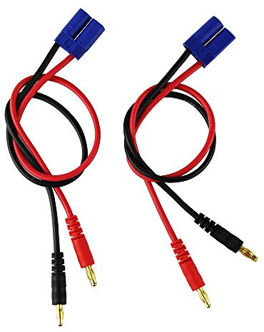 OliYin 2 stücke EC5 Männlich Stecker zu 4mm Bananenstecker Batterie Ladekabel Adapter Silikon Kabel 30 cm 11,8 zoll(Packung von 2)