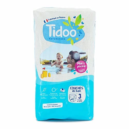 Couches de bain 3/S | 4-9KG | Mer & Piscine | Fabriqué en France | 12 couches | Ne gonfle pas dans l'eau