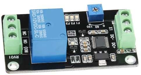 Temporizador Relé 5v 12v 24v Temporizador Ajustable Módulo de Relé de Retardo Disparador de Autobloqueo Controlador de Retardo Retardo de Encendido Apagado Módulo de Conmutación(DC12V)