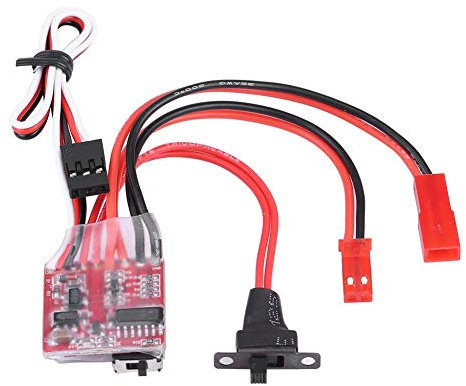 Zouminy RC Auto ESC, 30A Brushed ESC Kippschalter mit Druckknopf für RC Crawler Car im Maßstab 1:10