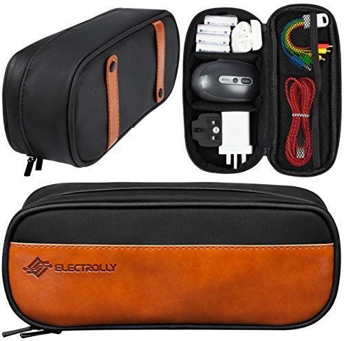 Electrolly Cable Organiser Bag - Accessory Carrier for Travelling - Compact & Portable Storage Case with Double Zipper