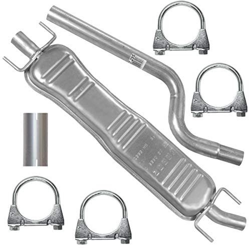 Adamot Mitteltopf Auspuff Mittelschalldämpfer für Opel Astra G 2 II 1.6i 8V 1.6i 16V 1.8i 16V, Astra H 3 III 1.6i 16V 1.8i 16V