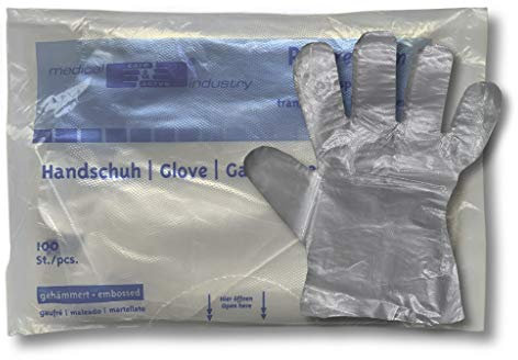 dm-folien gmbh Einweghandschuhe 1000 Stück im Karton | durchsichtige Einmalhandschuhe | wasserdichte Putzhandschuhe | Handschuhe für Friseur | Gummihandschuhe Einweg