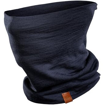 menique Merino Multifunktionstuch Damen Schlauchschal Winter Winddicht Halswärmer Damen halstuch für Motorrad Laufen Arbeit Ski-Maske für Damen und Herren Dunkelblau