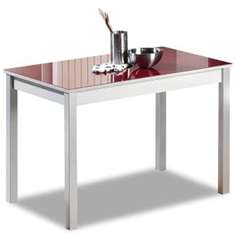 ASTIMESA Mesa de Cocina Fija Rojo 110x70 cms