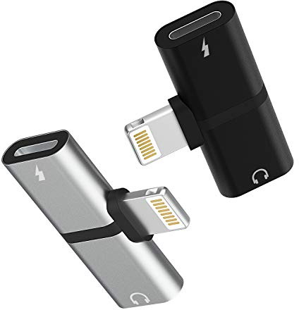 zoyuzan Lightning to Audio Adapter, 4 in 1 Functionality, Compatible with iPhone 7 and Up, for iPad and for iPod, Copper Wire Audio Output, 12-Month Warranty