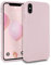 MyGadget Hülle kompatibel mit iPhone X | Xs - robuste Handyhülle TPU Case Slim Silikonhülle - Back Cover Kratzfest Schutzhülle matt Baby Rosa